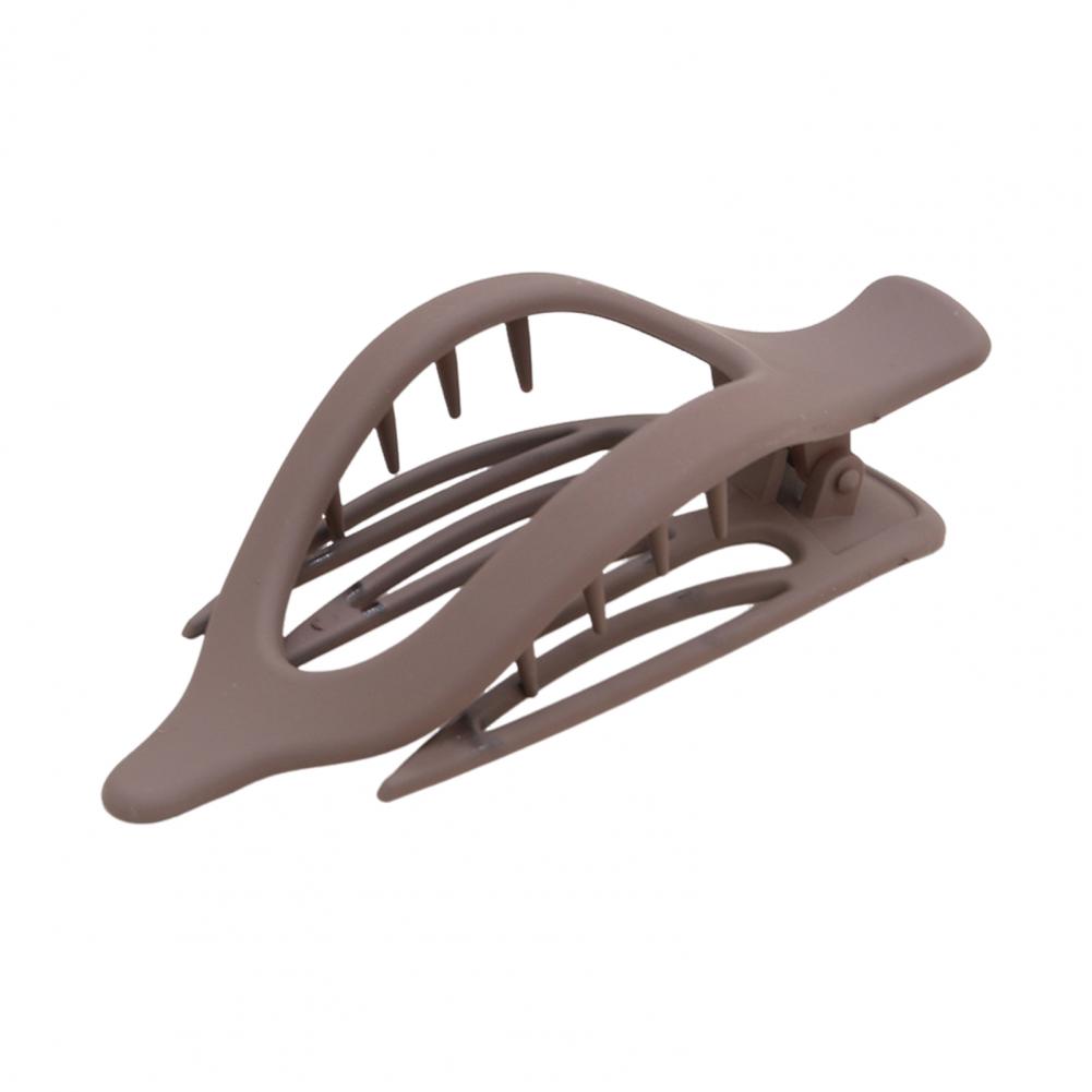 Pinza para el pelo para mujer con forma de hoja, pasador antideslizante para el pelo, soporte para el pelo para la cabeza trasera, accesorio para el cabello fácil de usar, horquilla Ouiкладка: Negro