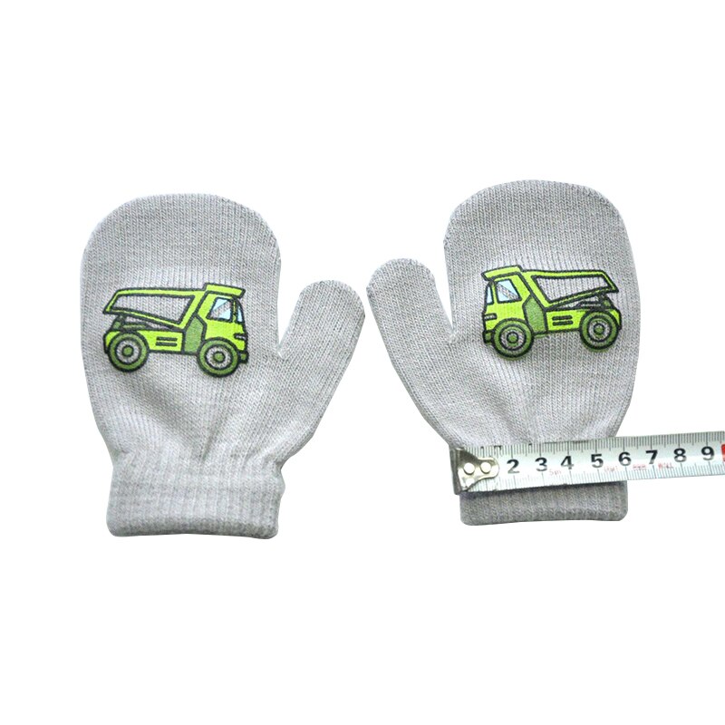 Balleenshiny Kleine Bouw Voertuig Patroon Kinderen Warme Handschoenen Kids Winter Handschoenen Wanten Kinderen Peuter Handschoenen