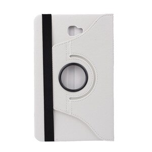 Pokrywa dla Samsung Galaxy Tab A 10.1 przypadku 360 obrotowy stojak kılıf na Samsung Galaxy Tab A 10 cal SM-T580 SM-T585 etui na tablety: White