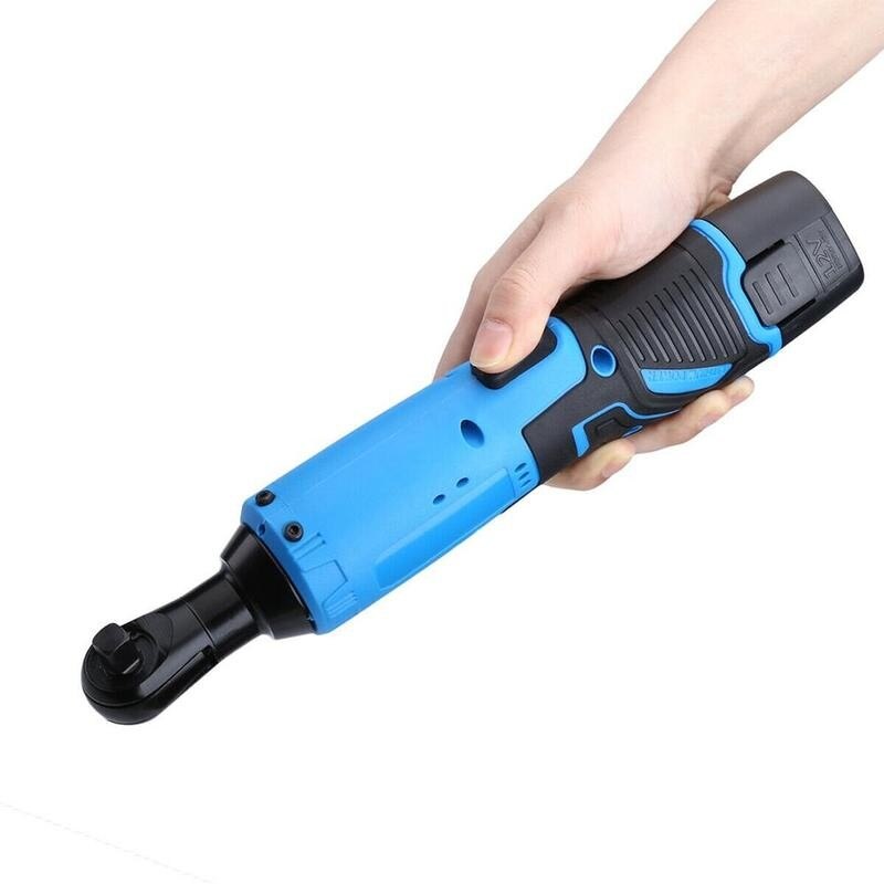 Electric Ratchet Wrench Cordless Ratchet Impact Drill 12V 3/8" Right Angle Wrench Remove Screw Nut Auto Repair Tools Angle Drill