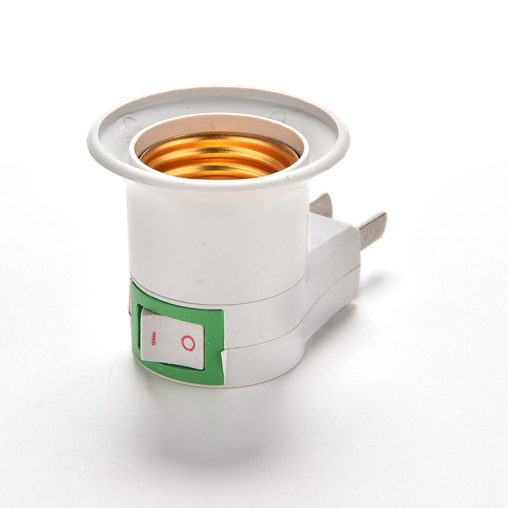 E27 led-lamp mannelijke fitting naar eu-type stekker converter adapter voor gloeilamphouder met aan/uit-knop