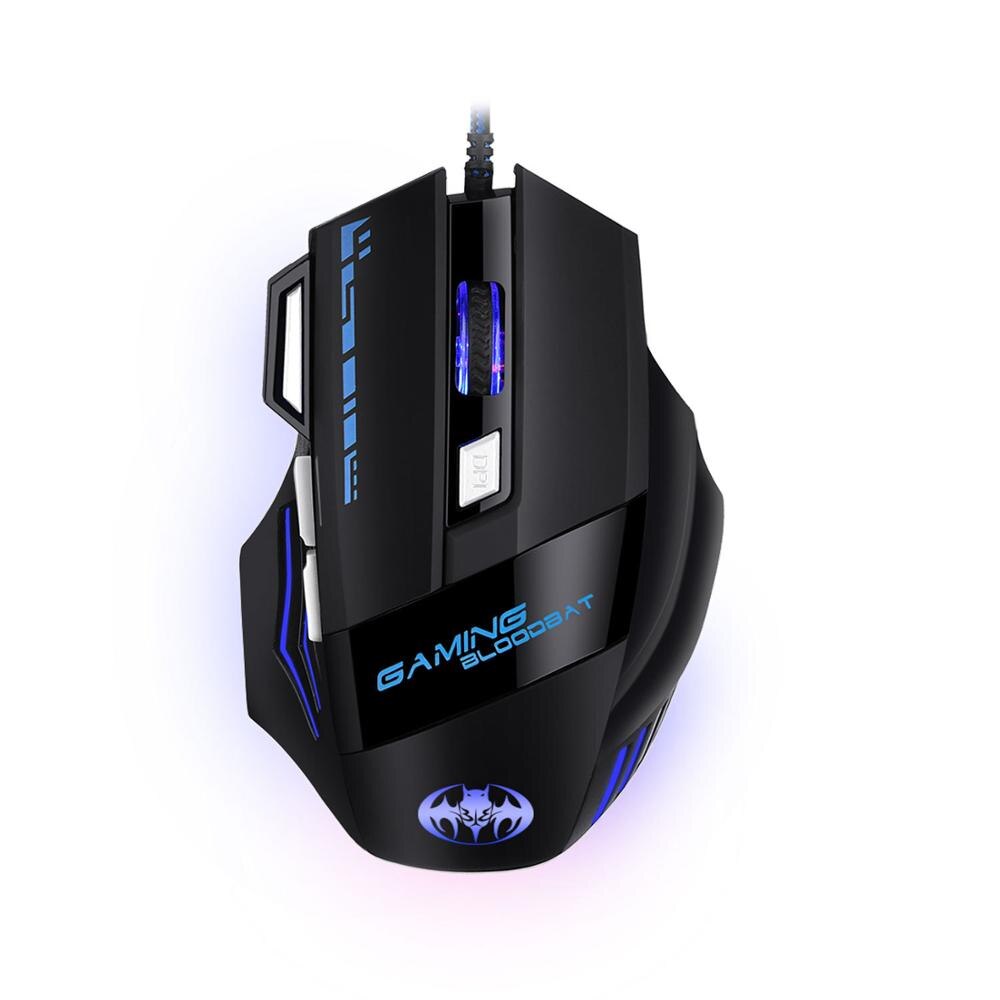 PINZHENG Wired Gaming Mouse 7200 DPI 7 Buttons Optical Mice With LED Backlight Ergonomic For Overwatch Game Laptop Computer: 7200 DPI