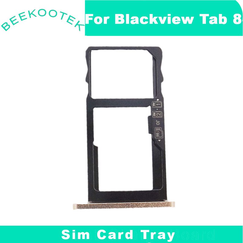 Novo original blackview tab 8 titular do cartão sim bandeja slot peças de reposição para blackview tab 8 telefone: Ouro / Dourado