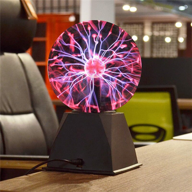 3/4/5/6/8inch Glass Plasma Ball Magic moon Lamp Electrostatic Sphere Plasma Light Bulb Touch Novelty Table Lamp Home decoration
