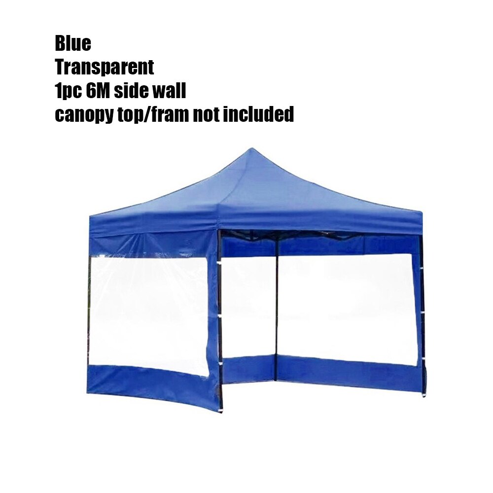 Lado Glorieta, marquesina tienda de la tela de Oxford de jardín impermeable Canopy refugio Windbar translúcido/Normal mirador Pared 3x 3m/6m: 6M blue Translucent