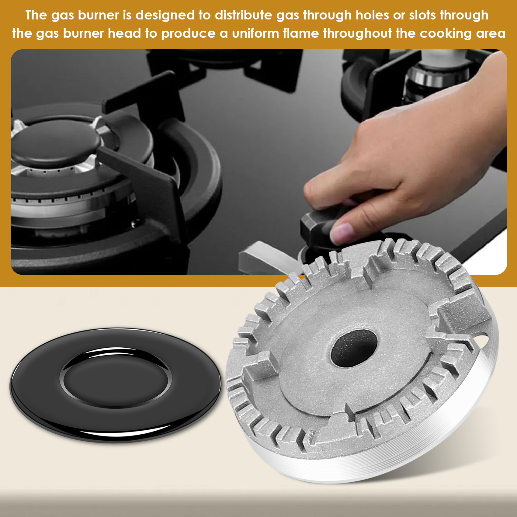 Oven Gas Hob Burner Crown Flame Cap, Gas Burner Flame Cap