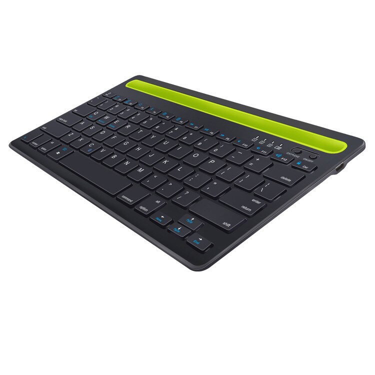 Phablet notebook silent keyboard multi-system support integrated card slot Bluetooth keyboard smart power saving anti-skid comfo: black