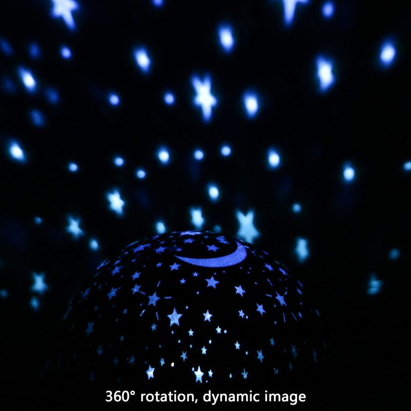 Led Sterrenhemel Projector Lamp 360 Graden Kleurrijke Draaien Knipperende Nachtlampje Lamp Planeet Magic Projector Voor Thuis Decoratie