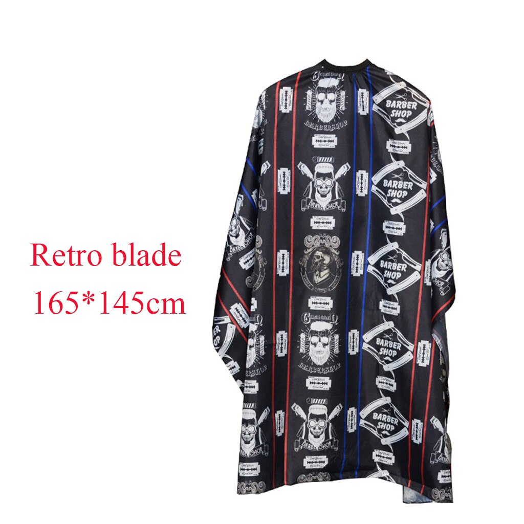 Cape de Coiffeur , Style Rétro pour Salon de coiffure, Accessoire en Tissu Imperméable pour Coupe de Cheveux, Barbe: Retro blade