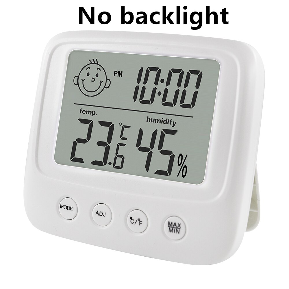 LCD Electronic Digital Temperature Humidity Meter Indoor Outdoor Thermometer Hygrometer Weather Station Clock