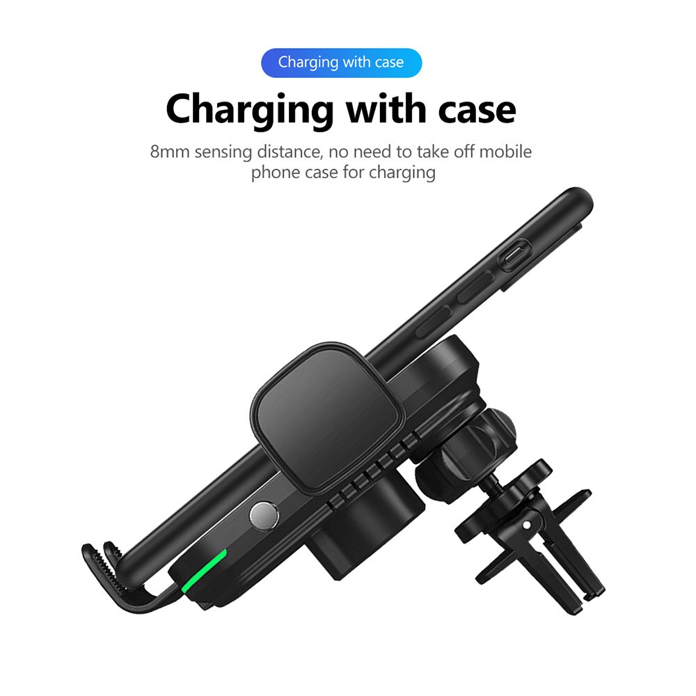 15W Schnelle Ladung Auto Telefon Halfter Qi Drahtlose Ladegerät Automatische Spann Luft entlüften Stehen in Auto Für iPhone 11 XS X Samsung S20 S10