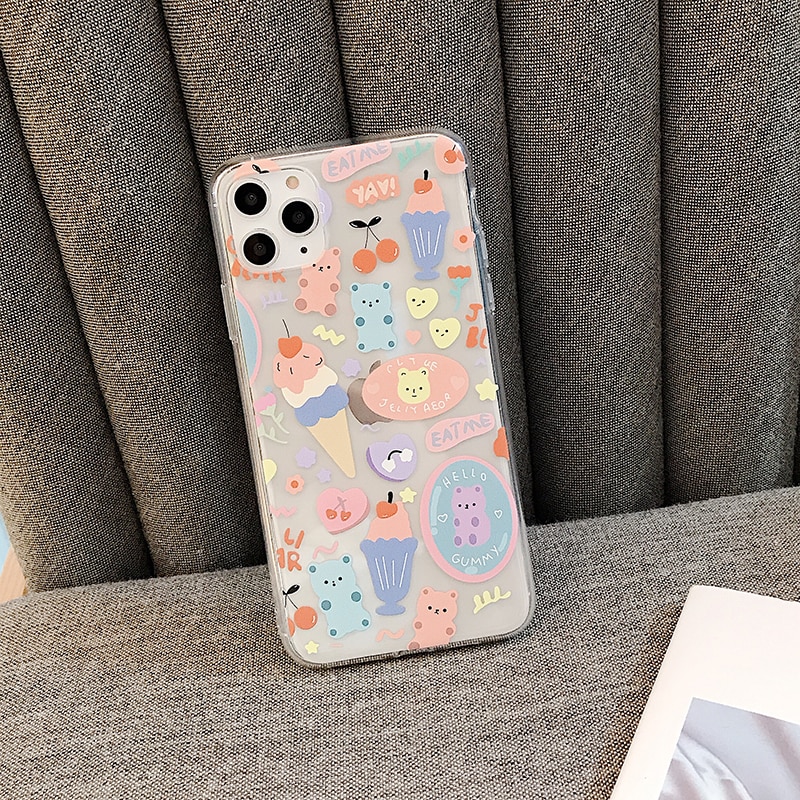 Ins is sød bjørn bløde telefonetuier til huawei  p20 p30 lite mate 20 30 pro nova 3 4 5 pro 5i honor 8x 9x 10 20 v20 y9