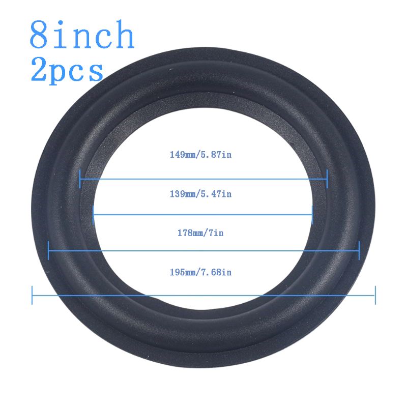Anillo para altavoz envolvente de espuma, anillo para altavoz de goma elástica de 4/5/6, 5/8/10/12 pulgadas, borde de Woofer Q1JC: Diameter 8 inch