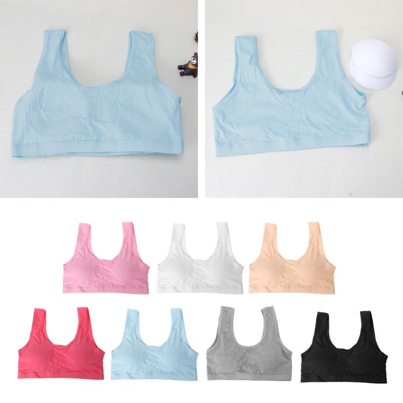 Ropa interior para niñas adolescentes Sujetador deportivo para adolescentes sujetador de entrenamiento para la puberdad D08C