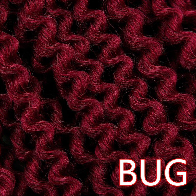 YxCheris Freetress Low Temperature Fiber 20&quot; 24strands Pre Loop Island Twist Hair Curly Crochet Braids Synthetic Braiding Hair: #Burgundy