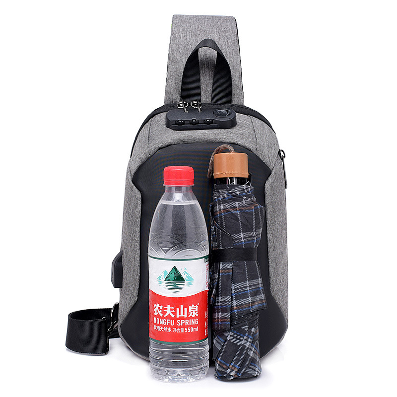 Stijl mannen Borst Pakken Code Lock Smart One-schouder Sling Bag Crossbody Bag Business Casual Anti- morsen Borst Zak