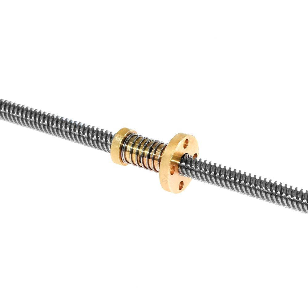 T8 Lead Screw 100/150/200/250/300/320/330mm Trapezoidal Lead Screw Stepper Motor+Anti-Backlash Nut 8MM Thread 8mm For 3D Printer