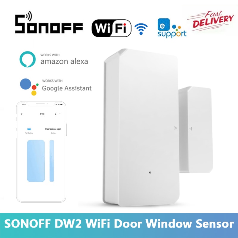 SONOFF DW2 WiFi czujnik robić okien drzwi otwarte/zamknięte czujniki bezprzewodowe aplikacja EWeLink powiadomienie o alarmie inteligentny alarm bezpieczeństwa w domu