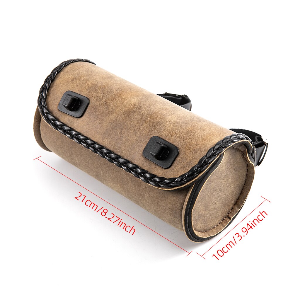 Sacoches universelles en cuir PU pour moto, sacoches de selle pour guidon, sac de rangement pour barre Sissy, pour Honda, Kawasaki, Suzuki et Yamaha
