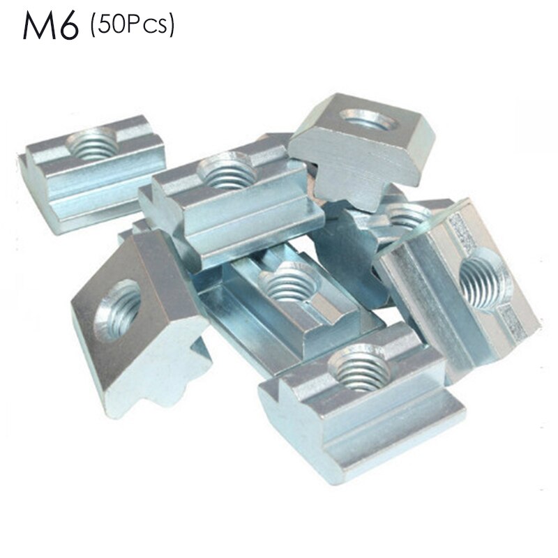 20 st 50 st/lot t glidande hammarmutterblock fyrkantsmuttrar  m5 mutter aluminiumprofilslits zinkbelagd platta aluminiumtillbehör: G307327