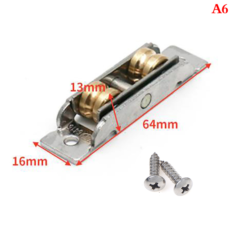 1pz ruote per porte scorrevoli rulli per porte scorrevoli in acciaio inossidabile muto pesante rulli per cuscinetti per porte scorrevoli hardware per mobili: bianca