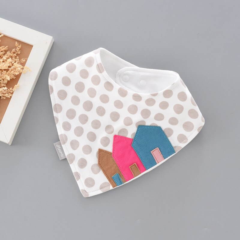 Baby speeksel handdoek baby driehoek slabbetjes eten voor meisjes jongens zachte katoenen stof cartoon: Wat 082d