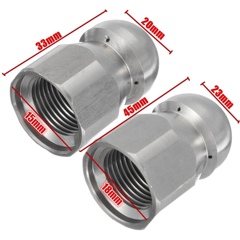 Pipe Jetter Pressure Washer Drain Sewer Cleaning Pipe Jetter Rotary Nozzle 5 Jet