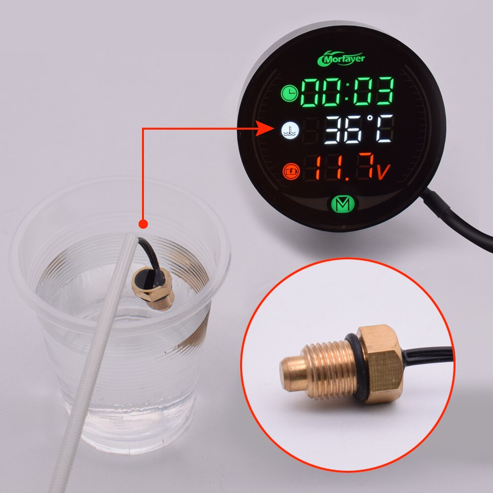 Motorcycle Meter Voltage Display Waterproof Voltage Meter Thermometer Clock 3in1 For Kawasaki KLX250 KDX125 KDX250 klx 250