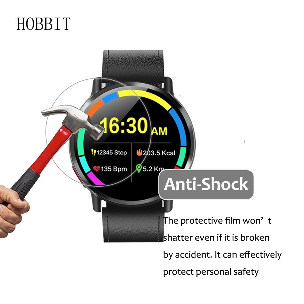Lot de 3 films de protection d'écran antidéflagrants pour montre connectée lemfo lem  x 12 13 14 d 15 l9 l8 p anti-rayures et anti-chocs