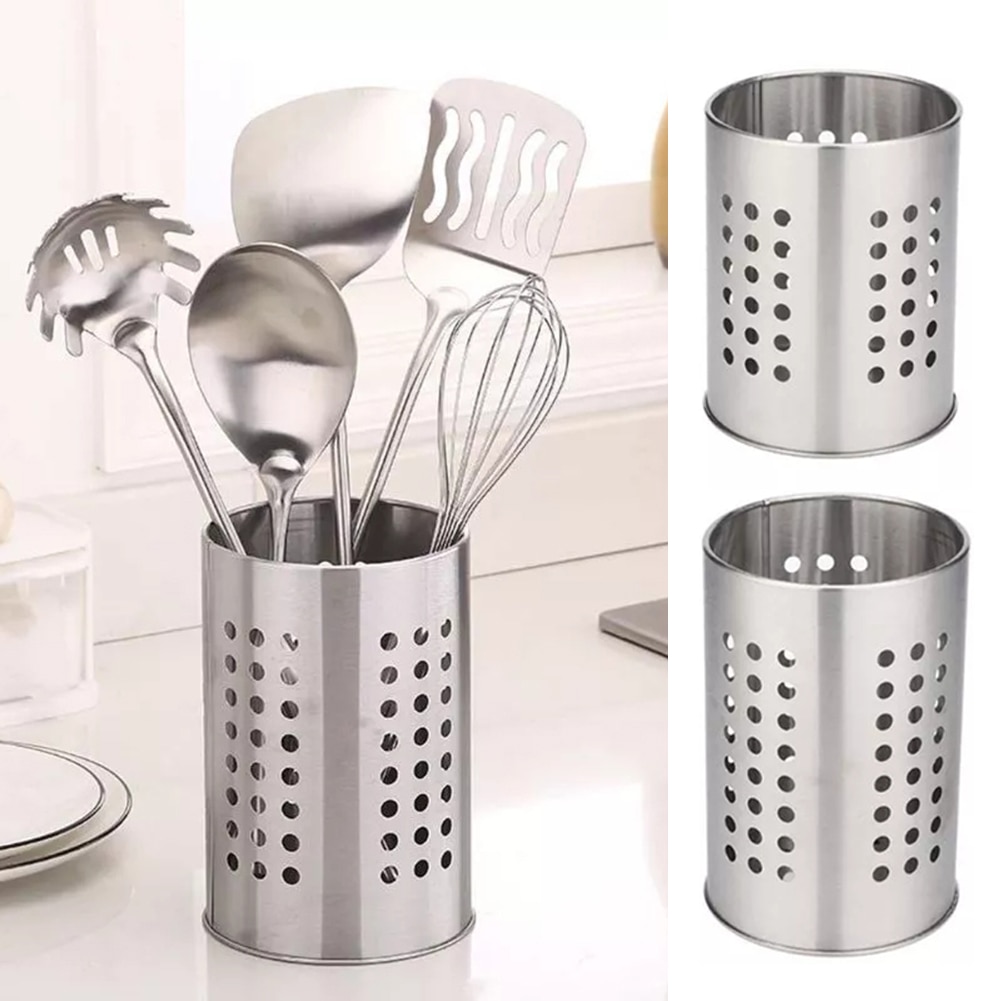 Stainless Steel Cutlery Holder Drainer Storage Spoon Chopsticks Organizer Rack Chopstick Holder Set Rack Organizer Racks