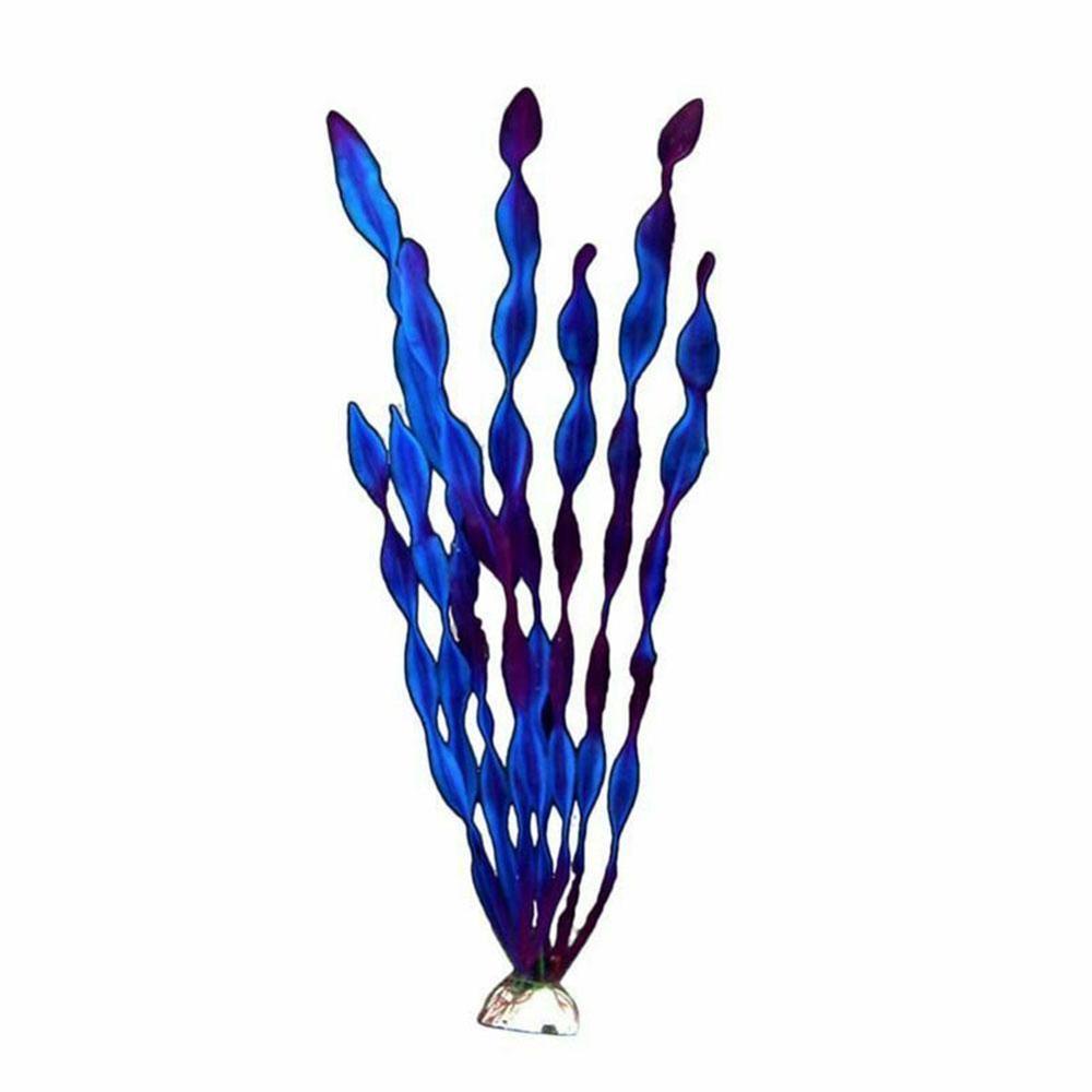 Fish Tank Decoration Aquarium Ornaments Purple Green Artificial Aquatic Plastic Underwater Water Grass Plant Landscape Decor: A