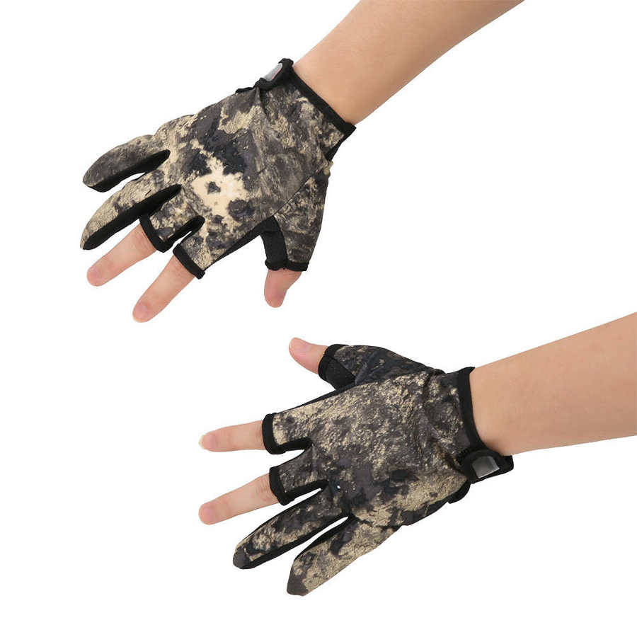 1 Paar Vissen Handschoenen Antislip 3 Cut Vingers Sport Handschoenen Outdoor Hengelen Apparatuur Winter Vissen Accessoire