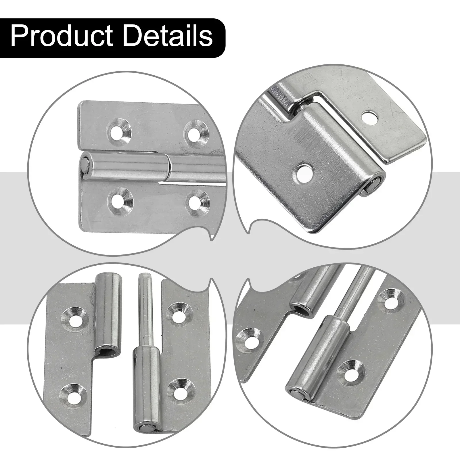 Detachable Hinge Slip Joint Flag Lift Off Door Hinge Stainless Steel Heavy Door Connector Flat Hinge Furniture Hardware