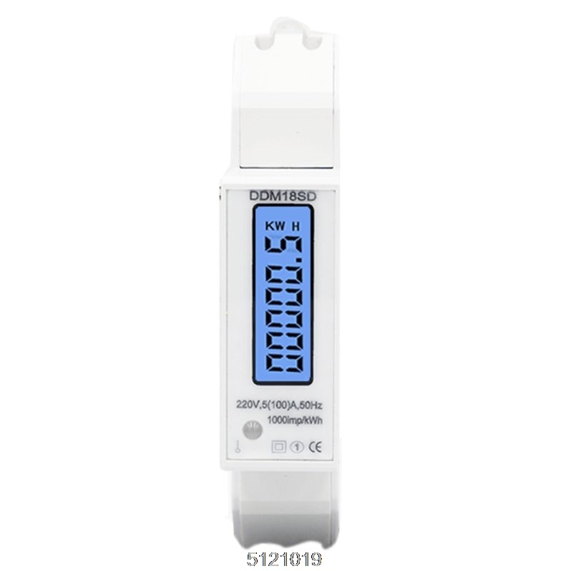 5 (100A) compteur d'énergie monophasé RS485 modbus-rtu de Rail Din d'électricité