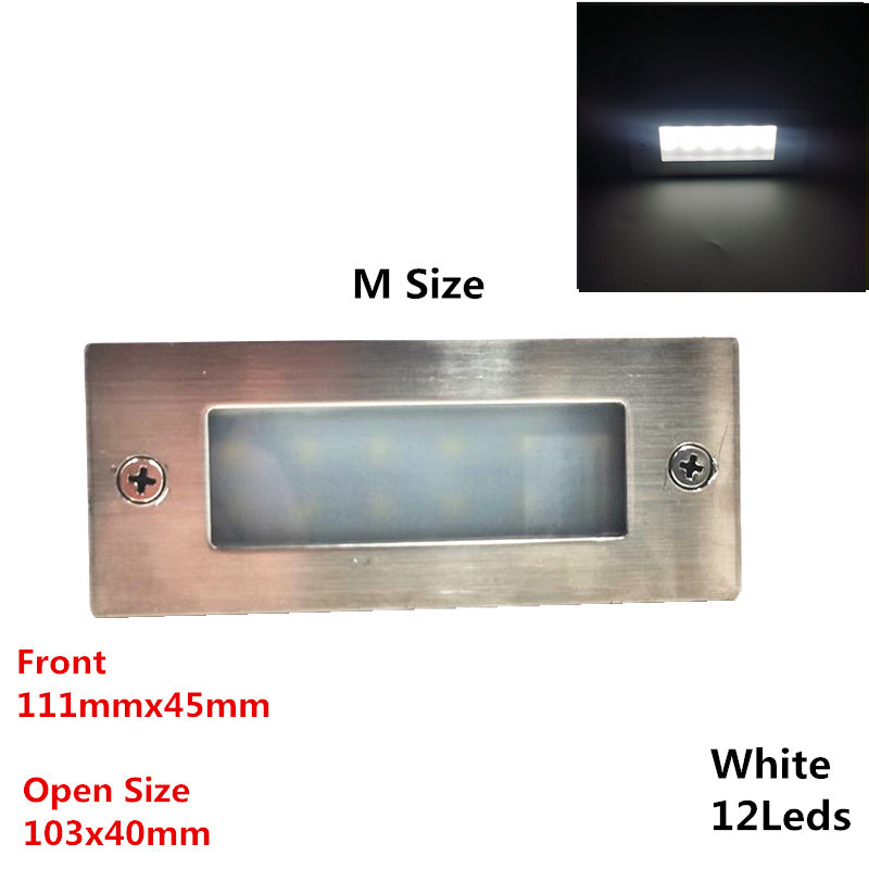 IP65 Underground light 12 LED 15 LED Stair Light Step Light Recessed buried lamp indoor outdoor Staircase Step lights 85-265V: Red
