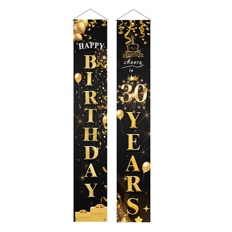 Birthday Door Curtain 50th Birthday Party Decorations Anniversary Party Supplies Adult 30 40 50 60 70 80 Year Birthday Party: A