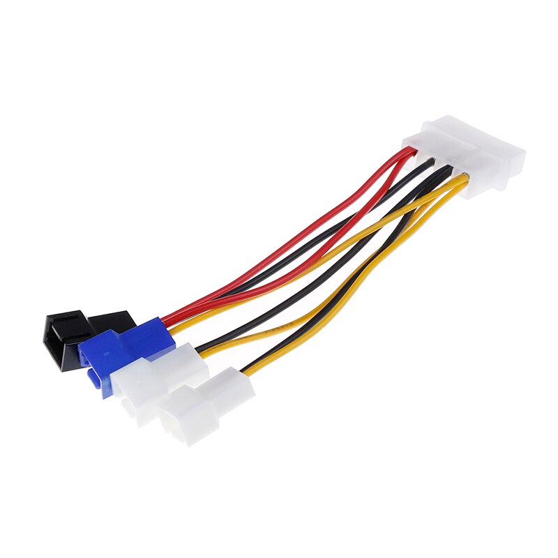 1pcs 4-Pin Molex to 3-Pin fan Power Cable Adapter Connector 12v*2 / 5v*2 Computer Cooling Fan Cables for CPU PC Case Fan