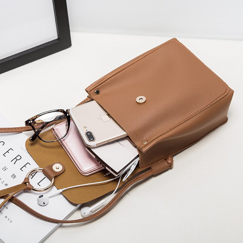 Kleine lederen schoudertas voor vrouwen mode vrouwelijke telefoon purse mini crossbody messenger bags pouch voor dames meisjes