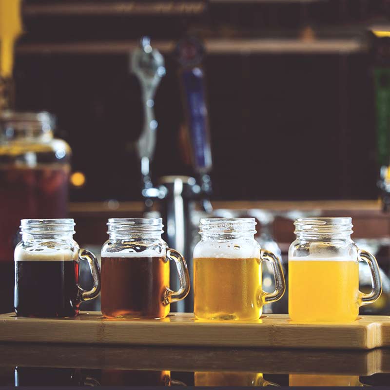 3 Size Mini Mason Jar Shot Glasses Transparent Crystal Wine Glass With Handles Bar Club Party Vodka Spirits Whiskey Glass