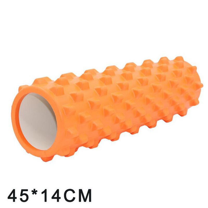 45/14CM Yoga Foam Pilate Fitness Roller EVA Sports Hollow Core Column Massage Grid Floating Trigger Point Therapy Exercise block: Yellow