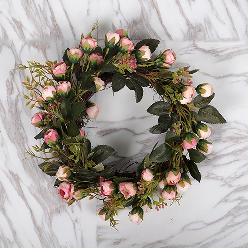 Christmas Flower Wreath Rose Garland With Best For Home Wall Door And Window Decoration Wedding Decoration