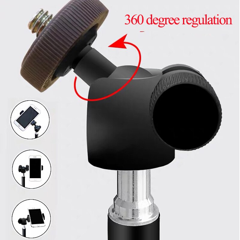 Universal Portable Aluminum Phone DSL Camera live tripod stand Mount Digital Camera Tripod Support LED Ring light for iPhone