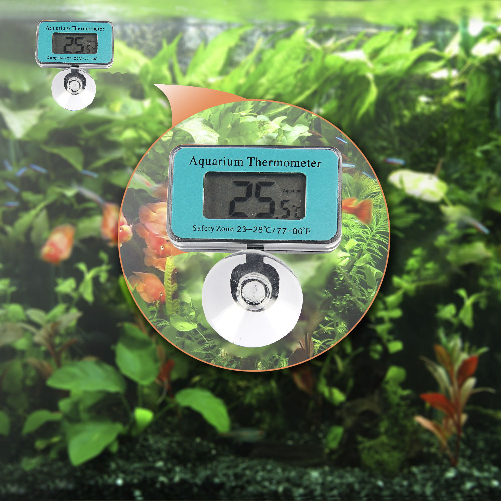 Aquarium Digital LCD Screen Thermometer Sensor Water Controller Smart Temperature Fish Tank Terrarium Alarm Pet Tool Aquatic