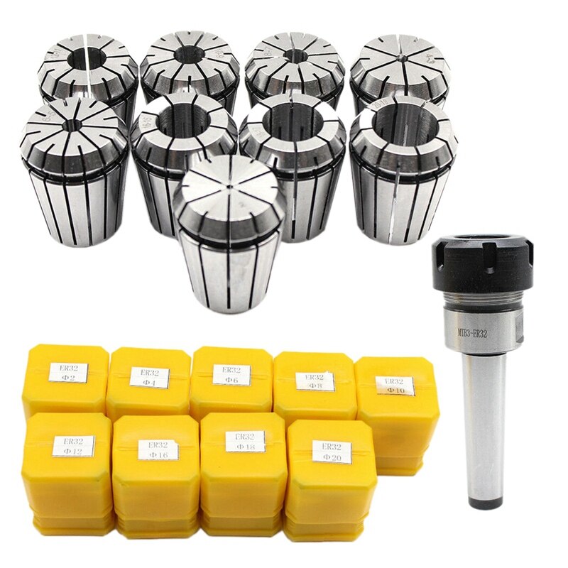MT3 ER32 M12 Collet Chuck Set Morse Taper Holder + 6pcs - View #7