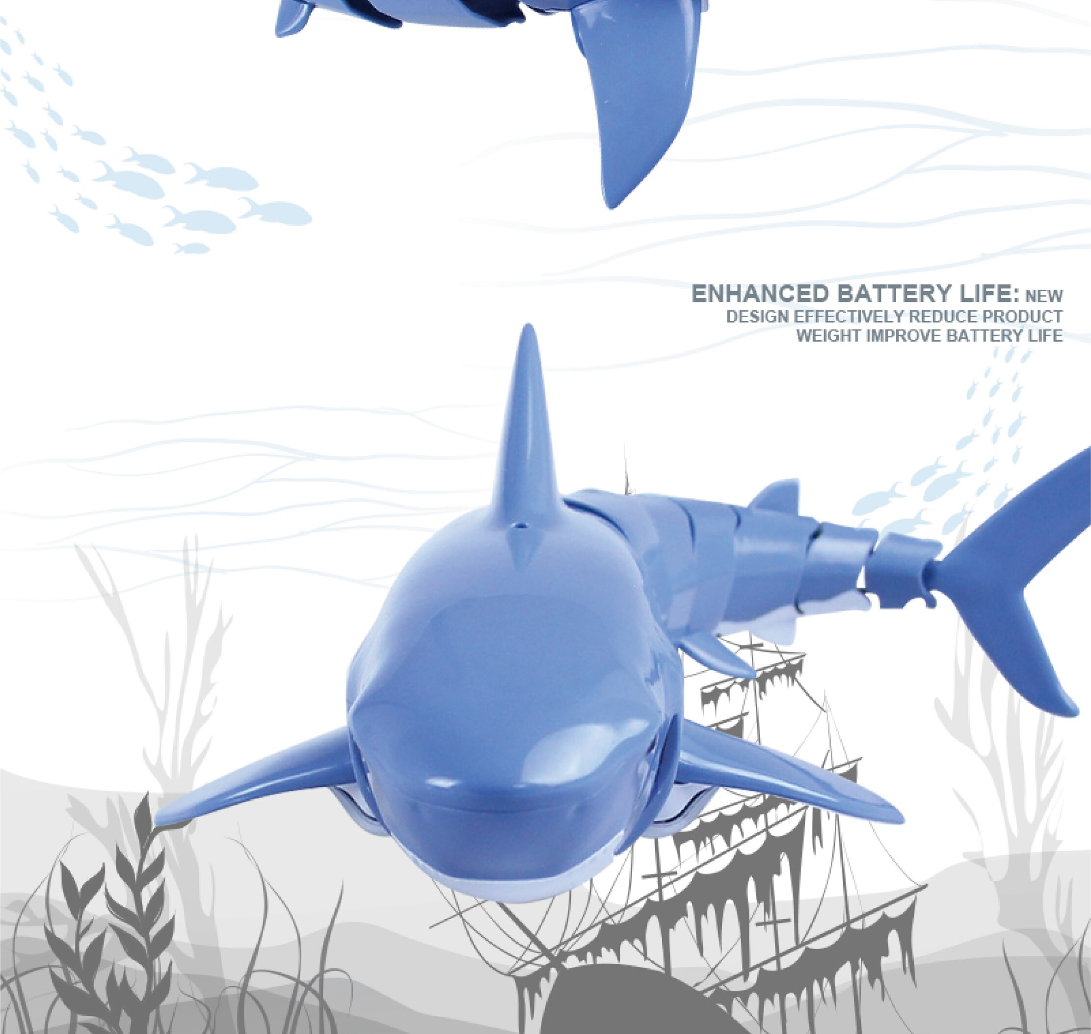 Juguete de tiburón teledirigido para niños, Robot de juguete con Control remoto de animales, bañera, piscina, juguetes eléctricos de agua para niños, tiburón submarino, para niños