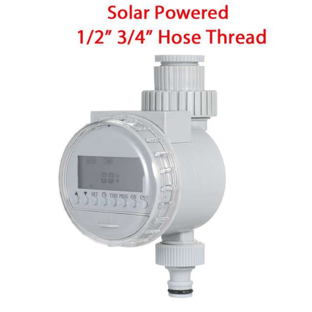 Programmable BT Water Timer Hose Faucet Timer Outdoor Battery Operated Water Flow Meter Automatic Watering Sprinkler System: black