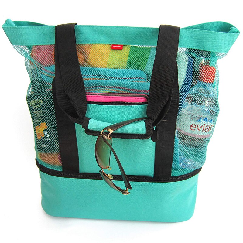 Outdoor Green Ice Pack Picknick Isolatie Verse Pack Strandtas Met Rits Top En Geïsoleerde Picknick Koeler