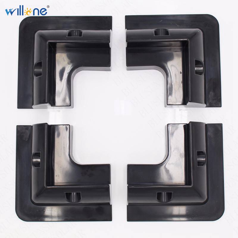 Willone 4 stuks black ABS zonnepaneel montage kits voor RV/Caravan