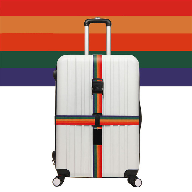 Juli's sang bagagestrop krydsbæltepakning justerbar rejsetaske nylon 3 cifre adgangskodelås spænderem bagagebælter: 6