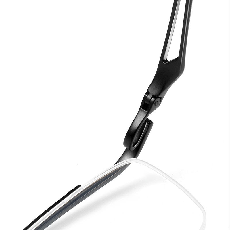 Pure Titanium Frame Glasses Half Rim Eye Glasses Men Style Shortsighted Spectacles with Spring Hinges